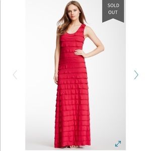 Max Studio Coral maxi tiered dress M